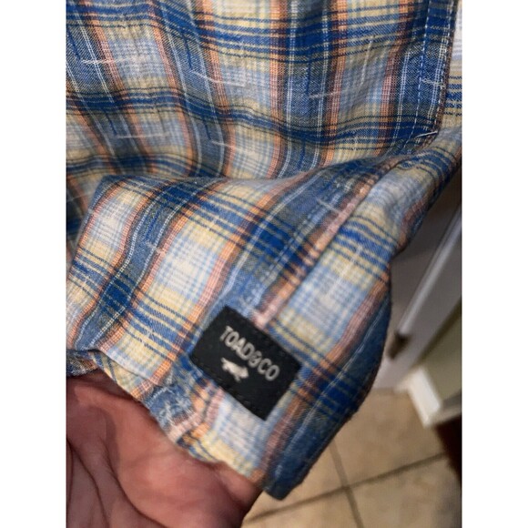 Toad & Co Shirt Mens XXL Button Up Short Sleeve Airscape organic cotton casual - Picture 5 of 8
